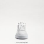 Sam Edelman Mohn-Schnürsneaker Frauen weißes Leder Schuhwerk 2P8JNV309 - Image 3