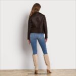 Sam Edelman Moto-Lederjacke Frauen braun Bekleidung 2P8JNV1152 - Image 4