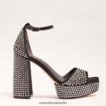 Sam Edelman Nellie Glitzer-Plateau-Absatz Frauen Schwarz Schuhwerk 2P8JNV453 - Image 2