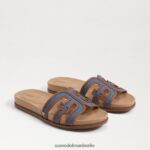 Sam Edelman Nettie Multi-Slide-Sandale Frauen gewaschenes Indigo Schuhwerk 2P8JNV425