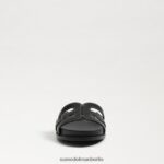 Sam Edelman Nettie Slide-Sandale Frauen schwarzes Leder Schuhwerk 2P8JNV274 - Image 3