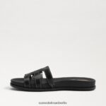 Sam Edelman Nettie Slide-Sandale Frauen schwarzes Leder Schuhwerk 2P8JNV274 - Image 4