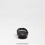 Sam Edelman Nettie Slide-Sandale Frauen schwarzes Leder Schuhwerk 2P8JNV274 - Image 5