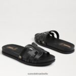 Sam Edelman Nettie Slide-Sandale Frauen schwarzes Leder Schuhwerk 2P8JNV274 - Image 7