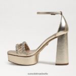 Sam Edelman Ninette-Plateauabsatz Frauen Gold Blatt Schuhwerk 2P8JNV759 - Image 4