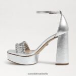 Sam Edelman Ninette-Plateauabsatz Frauen weiches Silber Schuhwerk 2P8JNV760 - Image 4