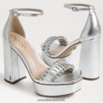 Sam Edelman Ninette-Plateauabsatz Frauen weiches Silber Schuhwerk 2P8JNV760 - Image 7