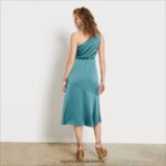 Sam Edelman One-Shoulder-Midikleid Frauen Industriegrün Bekleidung 2P8JNV1219 - Image 4