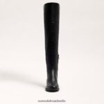 Sam Edelman Pam Overknee-Stiefel Frauen schwarzes Leder Schuhwerk 2P8JNV776 - Image 3