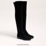 Sam Edelman Pam Overknee-Stiefel Frauen schwarzes Wildleder Schuhwerk 2P8JNV777