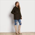 Sam Edelman Peacoat-Jacke aus Wolle Frauen Militärgrün Bekleidung 2P8JNV1157