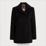 Sam Edelman Peacoat-Jacke aus Wolle Frauen Schwarz Bekleidung 2P8JNV1158 - Image 4
