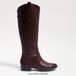 Sam Edelman Penny-Reitstiefel aus Leder Frauen dunkelbraun Schuhwerk 2P8JNV414 - Image 2