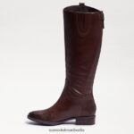 Sam Edelman Penny-Reitstiefel aus Leder Frauen dunkelbraun Schuhwerk 2P8JNV414 - Image 4