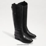 Sam Edelman Penny-Reitstiefel aus Leder Frauen schwarzes Leder Schuhwerk 2P8JNV415