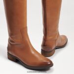 Sam Edelman Penny-Reitstiefel aus Leder Frauen Whiskey-Leder Schuhwerk 2P8JNV416 - Image 7