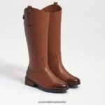 Sam Edelman Penny-Reitstiefel Kinder neues Whiskey-Leder Schuhwerk 2P8JNV1008