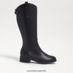 Sam Edelman Penny-Reitstiefel Kinder schwarzes Leder Schuhwerk 2P8JNV1007 - Image 2