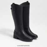 Sam Edelman Penny-Reitstiefel Kinder schwarzes Leder Schuhwerk 2P8JNV1007