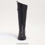 Sam Edelman Penny-Reitstiefel Kinder schwarzes Leder Schuhwerk 2P8JNV1007 - Image 3