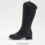 Sam Edelman Penny-Reitstiefel Kinder schwarzes Leder Schuhwerk 2P8JNV1007 - Image 4