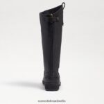 Sam Edelman Penny-Reitstiefel Kinder schwarzes Leder Schuhwerk 2P8JNV1007 - Image 5