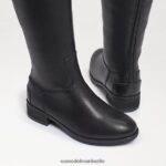 Sam Edelman Penny-Reitstiefel Kinder schwarzes Leder Schuhwerk 2P8JNV1007 - Image 7
