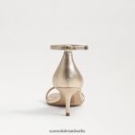 Sam Edelman Pfingstrosen-Sandale mit Kätzchenabsatz Frauen Blattgoldleder Schuhwerk 2P8JNV506 - Image 5