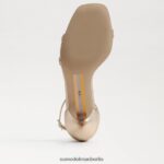 Sam Edelman Pfingstrosen-Sandale mit Kätzchenabsatz Frauen Blattgoldleder Schuhwerk 2P8JNV506 - Image 6
