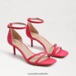 Sam Edelman Pfingstrosen-Sandale mit Kätzchenabsatz Frauen Ultra-Fuchsia-Wildleder Schuhwerk 2P8JNV507