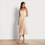 Sam Edelman plissiertes Midikleid Frauen naturfarben Bekleidung 2P8JNV1063 - Image 2