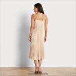 Sam Edelman plissiertes Midikleid Frauen naturfarben Bekleidung 2P8JNV1063 - Image 4