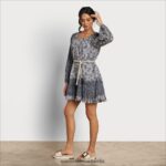 Sam Edelman Rainey Minikleid Frauen blau geblümt Bekleidung 2P8JNV1204 - Image 2