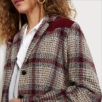 Sam Edelman Rivington-Blazer Frauen Waldfabel-Plaid Bekleidung 2P8JNV1292 - Image 3