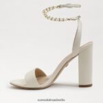 Sam Edelman Sandale mit Blockabsatz von Yanelli Frauen modernes elfenbeinfarbenes Leder Schuhwerk 2P8JNV857 - Image 4
