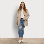 Sam Edelman SB Swing Trenchcoat Frauen Birke Bekleidung 2P8JNV1118