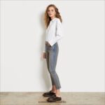 Sam Edelman Schmale, gerade Hose mit hohem Bund Frauen goldene Folie Bekleidung 2P8JNV1233 - Image 2