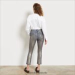 Sam Edelman Schmale, gerade Hose mit hohem Bund Frauen goldene Folie Bekleidung 2P8JNV1233 - Image 4