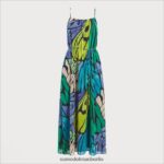 Sam Edelman Schmetterlings-Maxikleid Frauen schwarz-multi Bekleidung 2P8JNV1097 - Image 5