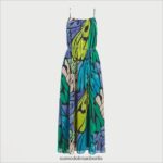 Sam Edelman Schmetterlings-Maxikleid Frauen schwarz-multi Bekleidung 2P8JNV1164 - Image 5