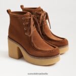 Sam Edelman Shaw-Schnürstiefel Frauen Grenzbraun Schuhwerk 2P8JNV844