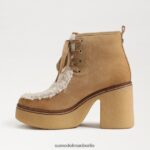Sam Edelman Shaw-Schnürstiefel Frauen Sandsonde/natürlicher Nebel Schuhwerk 2P8JNV845 - Image 4