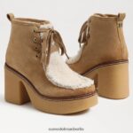 Sam Edelman Shaw-Schnürstiefel Frauen Sandsonde/natürlicher Nebel Schuhwerk 2P8JNV845 - Image 7