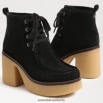 Sam Edelman Shaw-Schnürstiefel Frauen schwarzes Wildleder Schuhwerk 2P8JNV843 - Image 7