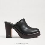 Sam Edelman Shiloh-Pantoletten mit Absatz Frauen schwarzes Leder Schuhwerk 2P8JNV714 - Image 2