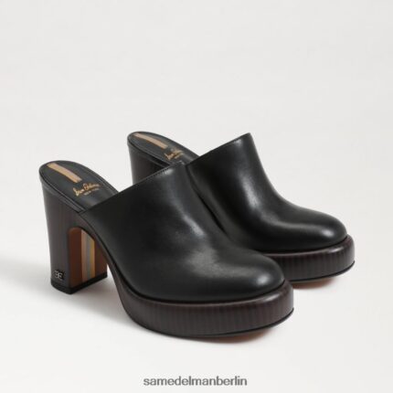 Sam Edelman Shiloh-Pantoletten mit Absatz Frauen schwarzes Leder Schuhwerk 2P8JNV714