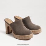 Sam Edelman Shiloh-Pantoletten mit Absatz Frauen Wüstenoliven-Wildleder Schuhwerk 2P8JNV716