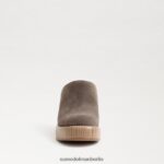 Sam Edelman Shiloh-Pantoletten mit Absatz Frauen Wüstenoliven-Wildleder Schuhwerk 2P8JNV716 - Image 3
