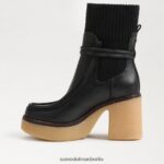 Sam Edelman Sidney Bootie Frauen schwarzes Leder Schuhwerk 2P8JNV873 - Image 4