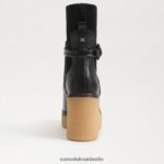 Sam Edelman Sidney Bootie Frauen schwarzes Leder Schuhwerk 2P8JNV873 - Image 5